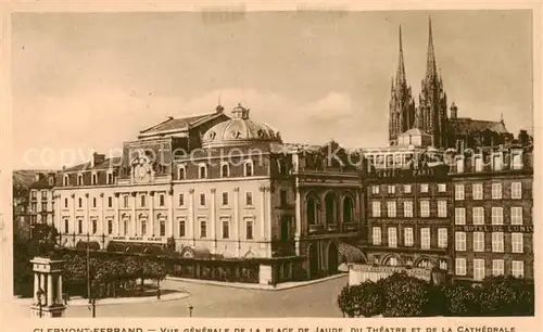 AK / Ansichtskarte Clermont__63 Ferrand Vue generale de la Place de Jaude du Theatre et de la Cathedrale 