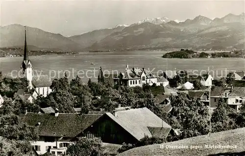 AK / Ansichtskarte Oberrieden_ZH mit Muertenstock Oberrieden ZH