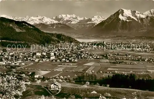 AK / Ansichtskarte Steffisburg_BE mit Thun Breithorn Gspaltenhorn Bluemlisalp Doldenhorn Niesen 