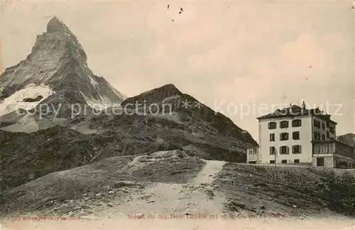 AK / Ansichtskarte Zermatt_VS Hotel du Lac Noir et le Cervin Zermatt_VS