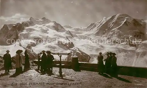 AK / Ansichtskarte Zermatt_VS Mont Rose et Lyskamm Zermatt_VS