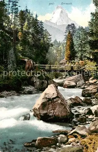 AK / Ansichtskarte Zermatt_VS Panorama mit Matterhornblick Zermatt_VS