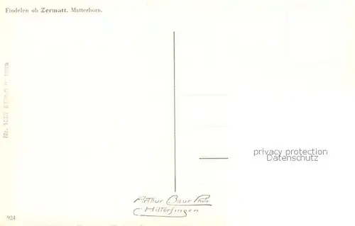 AK / Ansichtskarte Findelen_VS mit Matterhorn Findelen_VS