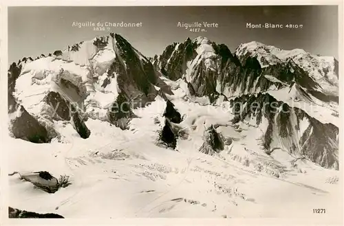 AK / Ansichtskarte Mont Blanc__4807m_74_Haute Savoie Aiguille du Chardonnet et Aiguille Verte 