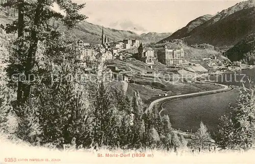 AK / Ansichtskarte St_Moritz_Dorf_GR Panorama St_Moritz_Dorf_GR