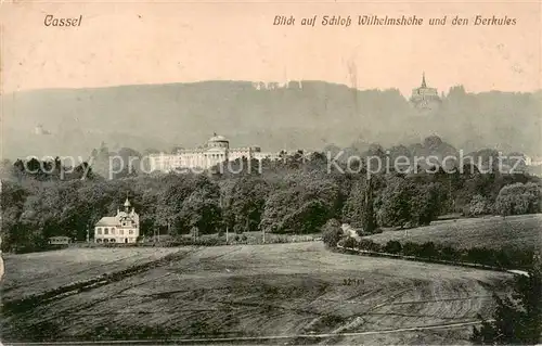 AK / Ansichtskarte 73823658 Cassel__Kassel Schloss Wilhelmshoehe mit Herkules 