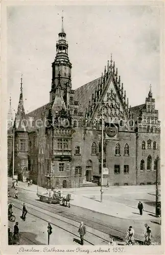 AK / Ansichtskarte 73823690 Breslau_Niederschlesien Rathaus am Ring Breslau_Niederschlesien