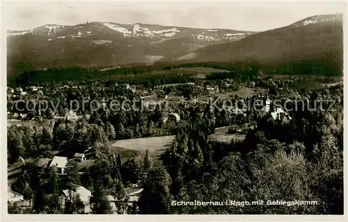 AK / Ansichtskarte  Schreiberhau_Szklarska_Poreba_Riesengebirge_PL mit Gebirgskamm 