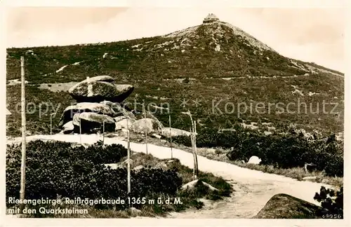 AK / Ansichtskarte  Riesengebirge_Schlesischer_Teil Reiftraegerbaude mit Quarksteinen 