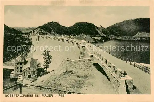 AK / Ansichtskarte  Bobertalsperre_Mauer_Riesengebirge_PL Staumauer 