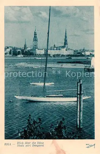 AK / Ansichtskarte  Riga_Latvia Blick ueber die Duena 