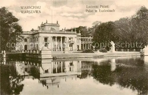 AK / Ansichtskarte  Warszawa Lazienki Palast Warszawa