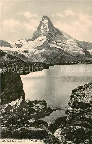 AK / Ansichtskarte Stellisee_Zermatt_VS mit Matterhorn 