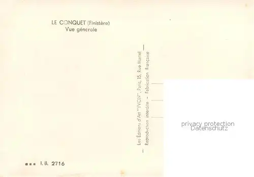 AK / Ansichtskarte Le_Conquet_29_Finistere Vue generale 