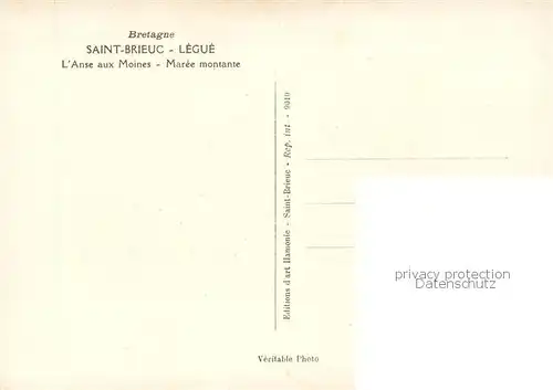 AK / Ansichtskarte Saint Brieuc_22_Cotes d_Armor Legue lAnse aux Moines Maree montante 