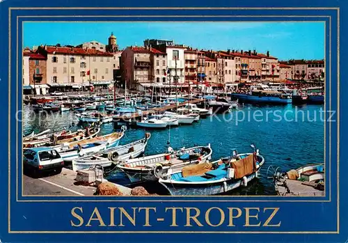 AK / Ansichtskarte Saint_Tropez_Var Barques de peche au port Quai Frederic Mistral et Quai Jean Jaures Saint_Tropez_Var