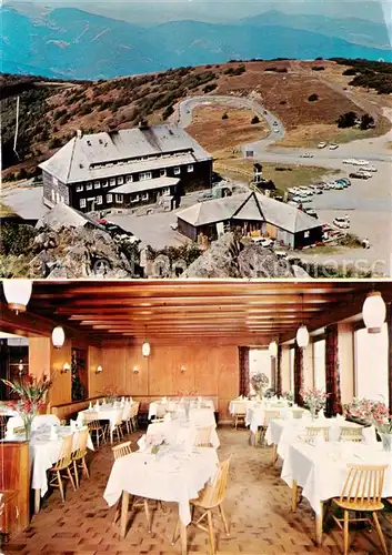 AK / Ansichtskarte Grand Ballon_Elsass_Vosges Sommet culminant des Vosges Lune des salles du restaurant avec vue sur les Vosges 