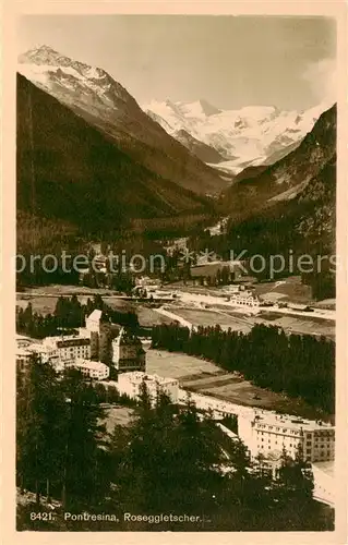 AK / Ansichtskarte Pontresina Roseggletscher Pontresina