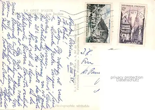 AK / Ansichtskarte Menton_06 Les Jardins 