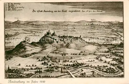 AK / Ansichtskarte  Amoeneburg Mittelalterliches Staedtebild Amoeneburg