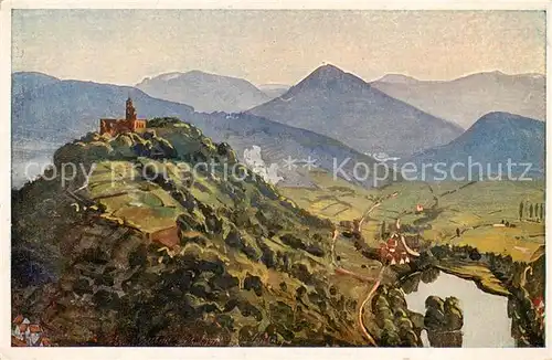 AK / Ansichtskarte  Limburg_Burgruine_Bad_Duerkheim Klosterruine Limburg und der Herzogsweiher 