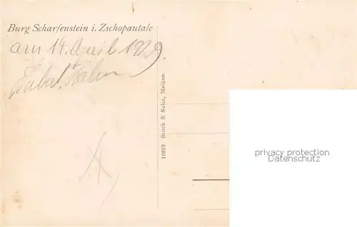 AK / Ansichtskarte  Zschopautal Burg Scharfenstein Zschopautal