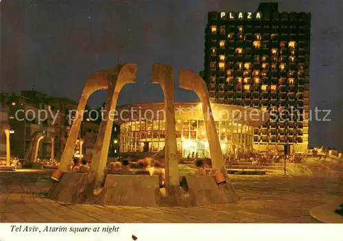 AK / Ansichtskarte  Tel-Aviv_Israel Atarim square at night 