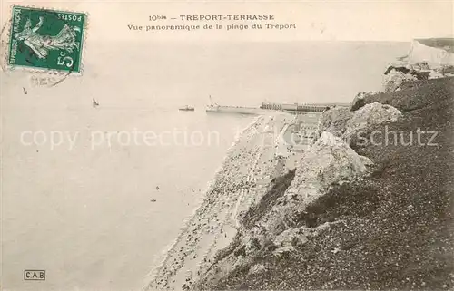 AK / Ansichtskarte Le_Treport_76 Terrasse Vue panoramique de la plage du Treport 