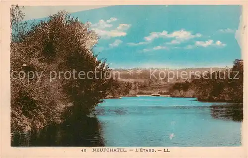 AK / Ansichtskarte Neufchatel_02 sur Aisne Etang 