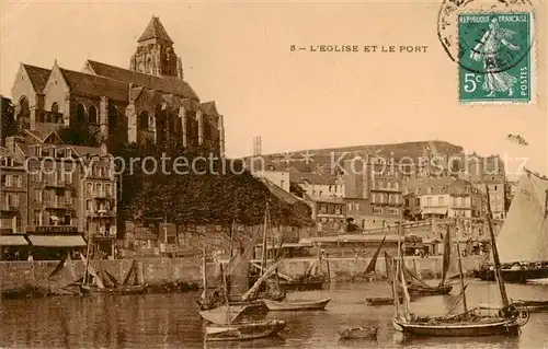 AK / Ansichtskarte Mesnil Val_Criel sur Mer_76 Eglise et le Port 