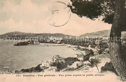 AK / Ansichtskarte Beaulieu_ sur Mer_06_Alpes Maritimes Vue generale Vue prise depuis la petite afrique 