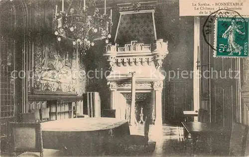 AK / Ansichtskarte Bonnetable_72_Sarthe Le Chateau La Cheminee de la Salle a manger 