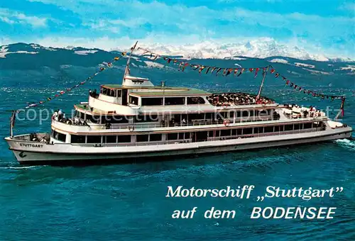 AK / Ansichtskarte  Dampfer_Binnenschifffahrt STUTTGART am Bodensee  