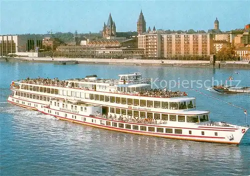 AK / Ansichtskarte 73824168 Dampfer_Binnenschifffahrt KD Koeln Duesseldorf WAPPWEN VON MAINZ 