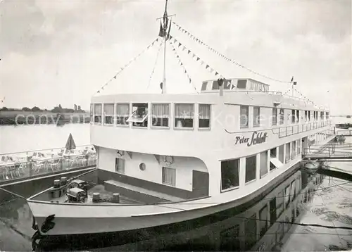 AK / Ansichtskarte 73824173 Dampfer_Binnenschifffahrt Hotel und Restourant Schiff PETER SCHLATT 