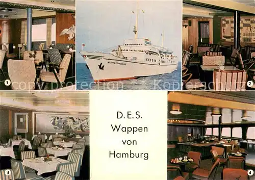 AK / Ansichtskarte 73824197 Dampfer_Oceanliner D.E.S. Wappen von Hamburg  