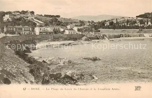 AK / Ansichtskarte 73824233 Bone_Annaba_Algerie La Plage du Lever de lAurore et le Cimetiere Arabe 