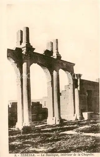 AK / Ansichtskarte  Tebessa_Algerie La Basilique interieur de la Chapelle 