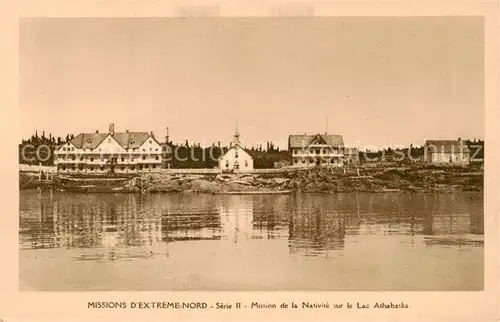 AK / Ansichtskarte  Athabaska_Lac_Canada Mission de la Nativise sur le Lac Athabaska