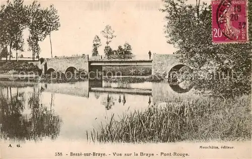 AK / Ansichtskarte Besse sur Braye_72 Vue sur la Braye Pont Rouge 