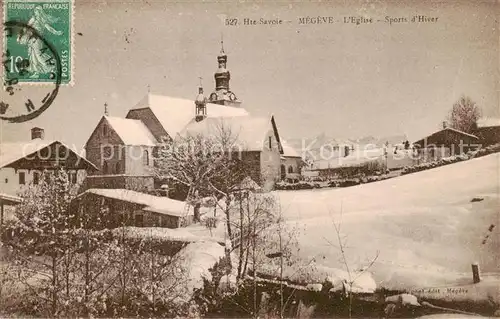 AK / Ansichtskarte Megeve_74_Haute Savoie Eglise Sports d Hiver 