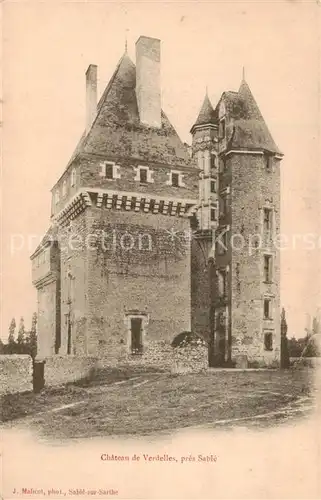 AK / Ansichtskarte Verdelles_Chateau_de_Sable sur Sarthe_72 Chateau de Verdelles pres Sable 