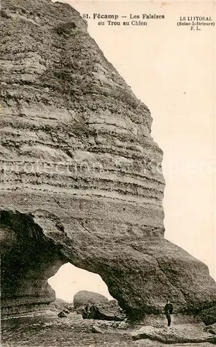 AK / Ansichtskarte Fecamp_76 Les Falaises au Trou au Chien 