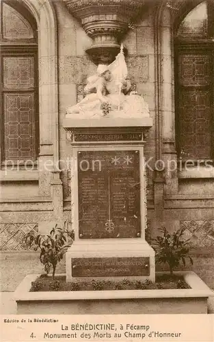 AK / Ansichtskarte Fecamp_76 La Benedictine Monument des Morts au Champ d Honneur 