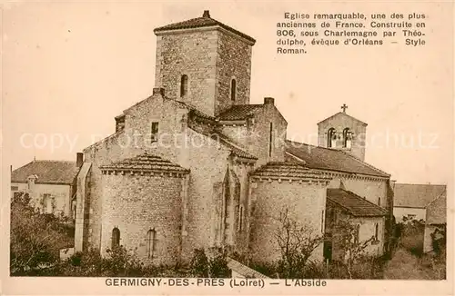 AK / Ansichtskarte Germigny des Pres Eglise remarquable l Abside Germigny des Pres