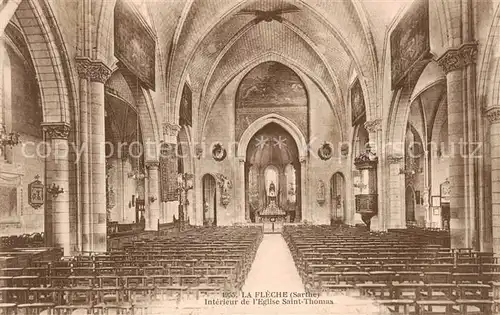AK / Ansichtskarte La_Fleche_72_Sarthe Interieur de lEglise Saint Thomas 