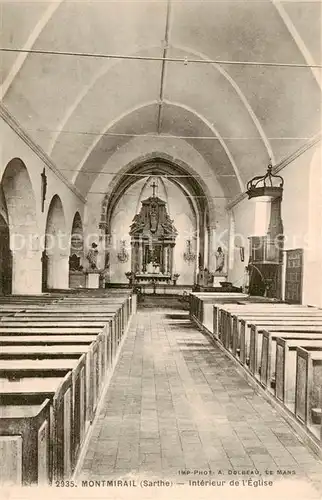 AK / Ansichtskarte Montmirail_72_Sarthe Interieur de l Eglise 