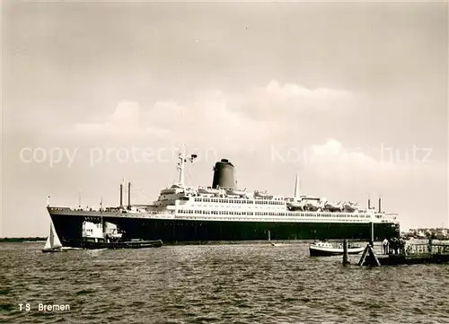 AK / Ansichtskarte  Dampfer_Oceanliner TS Bremen  