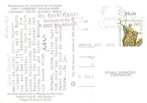 AK / Ansichtskarte  Boote 44m Klasse John T. Essberger Wilhelm Kaiser DGzRS SAR  