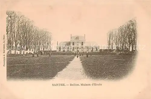 AK / Ansichtskarte Ballon_72_Sarthe Maison d Ecole 